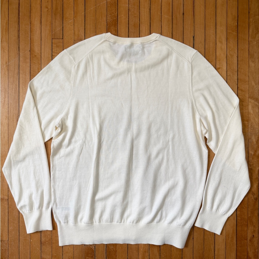 NWOT Tommy John Second Skin Crewneck Ivory Knit Sweater Men's Sz. XL - Picture 5 of 6